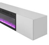 LIVO RTV 180 wisząca z kominkiem biały