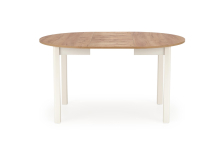 RINGO stół 102-142x102x76 cm kolor blat dąb craft, nogi - biały