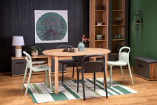 RINGO stół102-142x102x76 cm kolor blat dąb craft, nogi - dąb craft