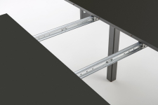 RINGO stół 102-142x102x76 cm kolor blat czarny, nogi - czarny