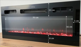 KOMINEK ELEKTRYCZNY CZARNY