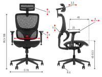 Fotel biurowy obrotowy ErgoNew S1 siedzisko siatkowe