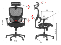 Fotel biurowy obrotowy ErgoNew S1 siedzisko tkaninowe