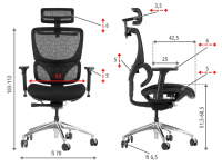 Fotel biurowy obrotowy ErgoNew S1A siedzisko tkaninowe