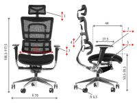 Fotel biurowy obrotowy ErgoNew S8 siedzisko tkaninowe