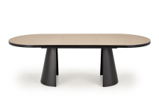 GIACOMO stół rozkładany 180-240/100/76/78 cm, blat - naturalny, noga - czarny