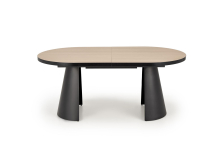 GIACOMO stół rozkładany 180-240/100/76/78 cm, blat - naturalny, noga - czarny