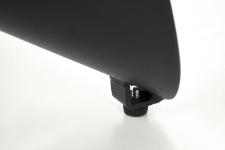 GIOVANI stół okrągły 135/76/60 cm, blat - zielony marmur, nogi - czarny