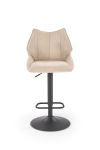 H122 hoker nogi - czarny, siedzisko - beżowy