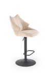 H122 hoker nogi - czarny, siedzisko - beżowy