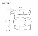 HAZARD fotel wypoczynkowy, cynamonowy