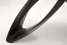 HILARIO stół rozkładany 180-260/90/75/125 cm, blat - czarny marmur, nogi - czarny