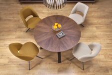 K546 krzesło musztardowy z funkcją obrotu