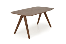 MIGUEL stół 160/90/75 cm, blat - orzechowy, noga - orzechowy