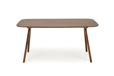 MIGUEL stół 160/90/75 cm, blat - orzechowy, noga - orzechowy