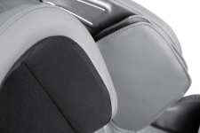 SOLARIA  fotel wypoczynkowy z funkcją masażu i podgrzewania, kremowy / popielaty