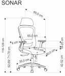 SONAR fotel obrotowy czarny- atestowany