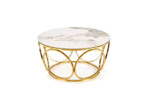VENUS 2 ława, biały marmur / złoty