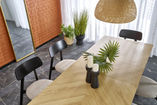 EDMONDO stół rozkładany 160-240/90/75 cm, dąb naturalny / czarny