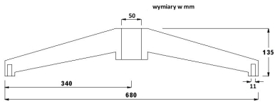 Uniwersalna podstawa do krzesła lub fotela średnica 680 mm (KB8922)