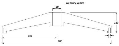 Uniwersalna podstawa do krzesła lub fotela średnica  680 mm (KB8922)