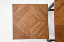 ELZA zestaw 2 ław, orzechowy / czarny 