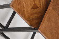 ELZA zestaw 2 ław, orzechowy / czarny 