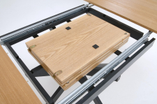 ACORD stół rozkładany 120-200/120/75 cm, naturalny / czarny