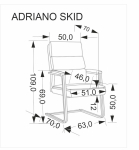 ADRIANO SKID fotel pracowniczy czarny