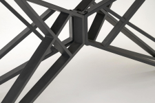 ALFREDO stół rozkładany, biały marmur / czarny