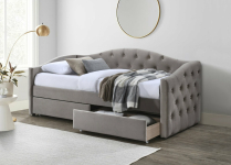 ALOHA łóżko z szufladami beżowy velvet