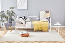 ARIZA łóżko z wysuwanym dodatkowym materacem, biały