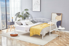 ARIZA łóżko z wysuwanym dodatkowym materacem, biały