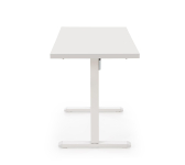 B54 biurko z funkcją regulacji wysokości, blat - biały, stelaż - biały