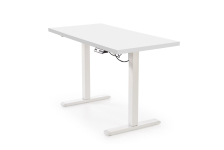 B54 biurko z funkcją regulacji wysokości, blat - biały, stelaż - biały