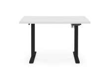 B54 biurko z funkcją regulacji wysokości, blat - biały, stelaż - czarny