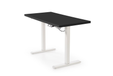 B54 biurko z funkcją regulacji wysokości, blat - czarny, stelaż - biały