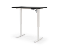 B54 biurko z funkcją regulacji wysokości, blat - czarny, stelaż - biały