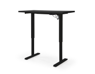 B54 biurko z funkcją regulacji wysokości, blat - czarny, stelaż - czarny