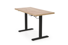 B54 biurko z funkcją regulacji wysokości, blat - dąb artisan, stelaż - czarny