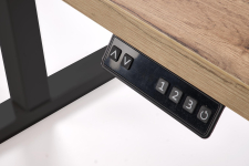 B54 biurko z funkcją regulacji wysokości, blat - dąb artisan, stelaż - czarny