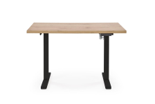 B54 biurko z funkcją regulacji wysokości, blat - dąb artisan, stelaż - czarny