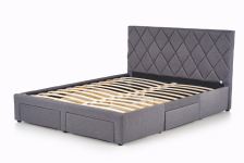 BETINA 160 łóżko z szufladami popielate