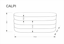 CALPI ławka z funkcją pojemnika, beżowy