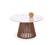 CARINA  ława beżowy marmur / orzechowy