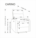 CARINIO fotel wypoczynkowy rozkładany/masaż popielaty