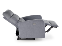 CARINIO fotel wypoczynkowy rozkładany/masaż popielaty