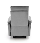 CROCUS fotel wypoczynkowy z funkcją elektrycznego rozkładania, popielaty