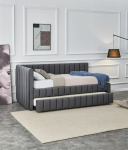 DERBY łóżko z wysuwanym dolnym materacem, popielaty