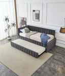 DERBY łóżko z wysuwanym dolnym materacem, popielaty